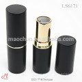 Wholesale empty matte black round empty lipstick tube